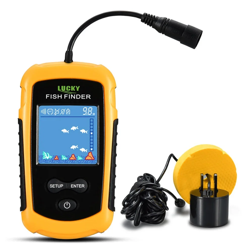 Fish Finder Transducer - محظوظ LCD شاشة ملونة المحمولة السلكية