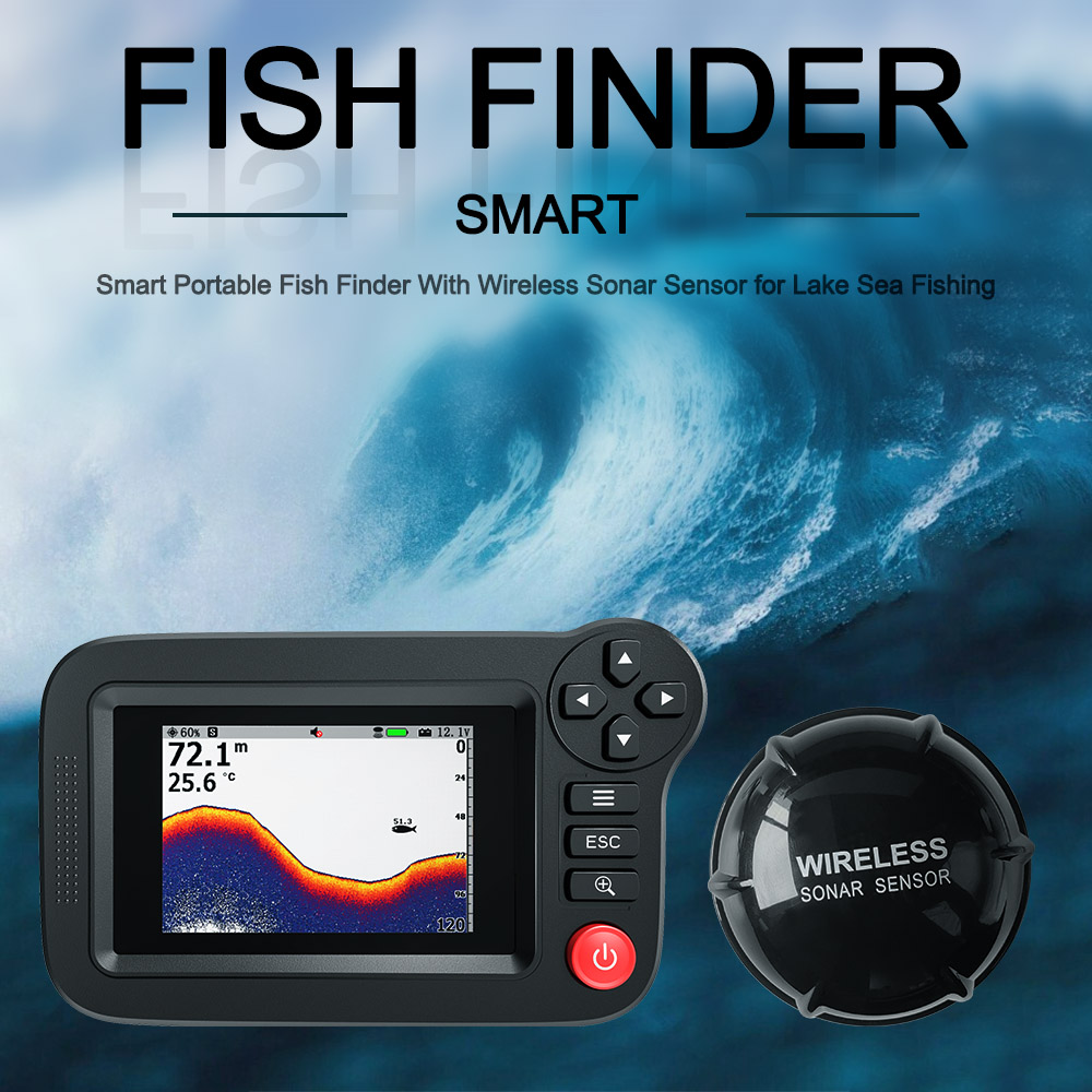 مكتشف الأسماك الذكي - مكتشف ال - مراجعة Fish Finder Transducer وسعره