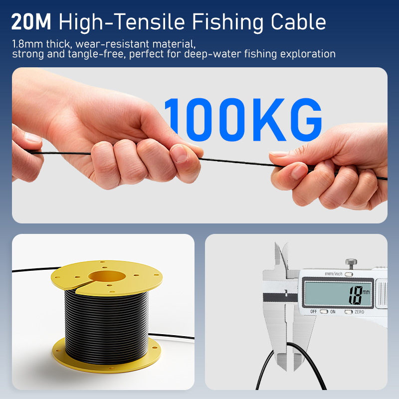 جهاز كشف الأسماك محمول بشاشة L - مراجعة Fishing Depth Finder وسعره