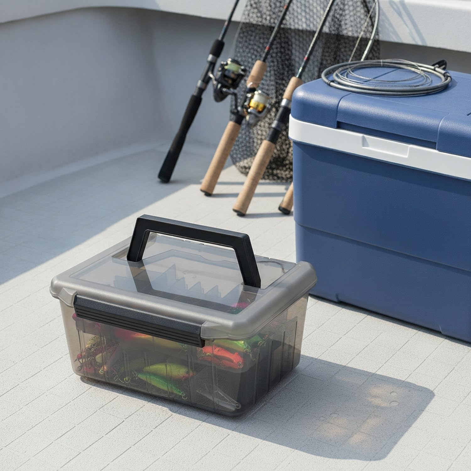 صندوق أدوات صيد السمك مع مقبض، - مراجعة Fish Finder Case وسعره