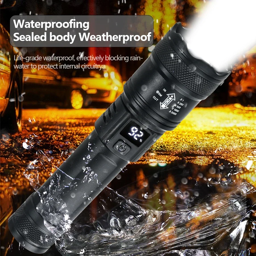 مصباح يدوي LED قوي مع شاشة بطا - مراجعة Fish Finder Battery وسعره