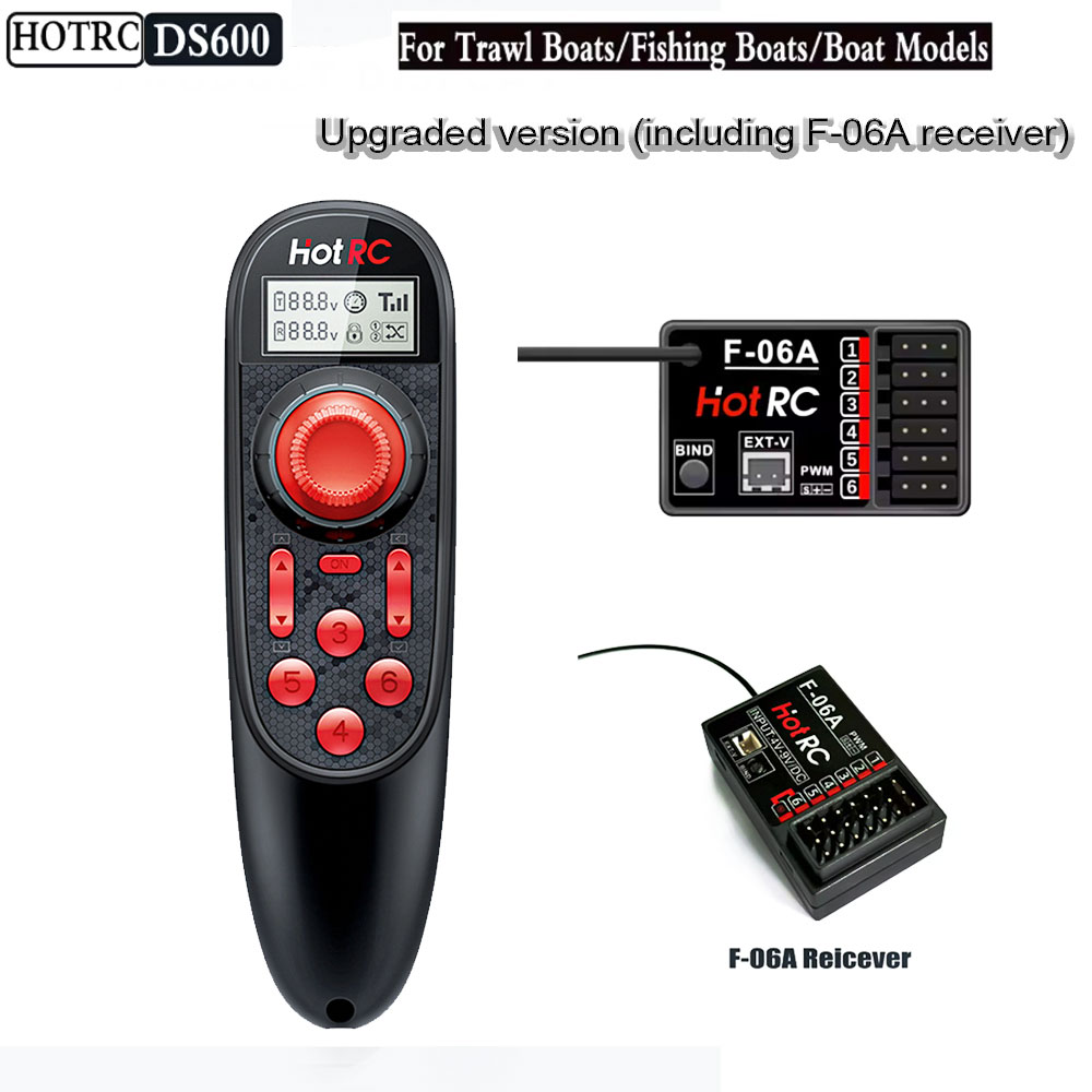 نظام تحكم عن بعد لاسلكي HOTRC  - مراجعة Fish Finder Battery وسعره