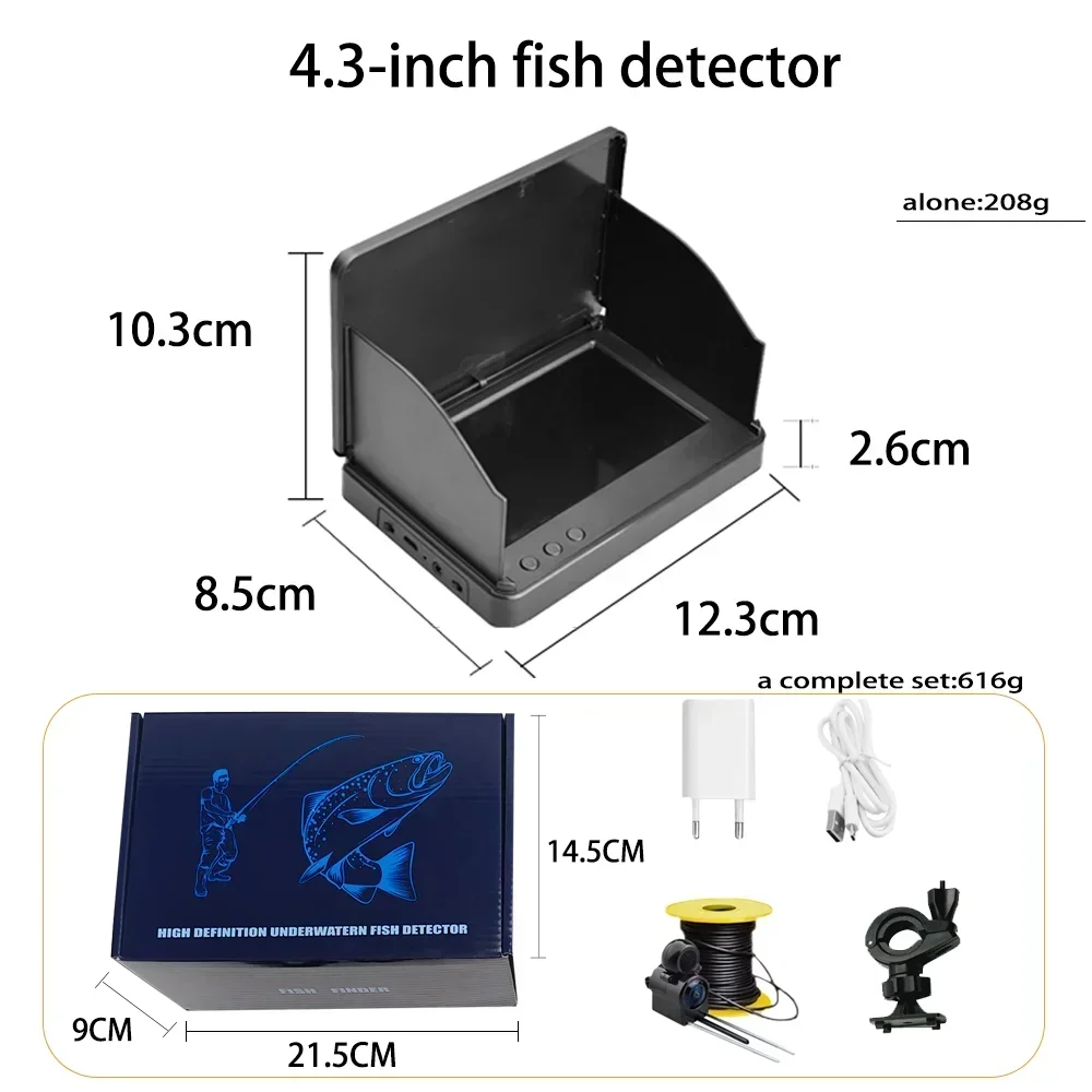 YS43A 4.3 بوصة كاشف الأسماك تح - مراجعة Fish Finder Battery وسعره