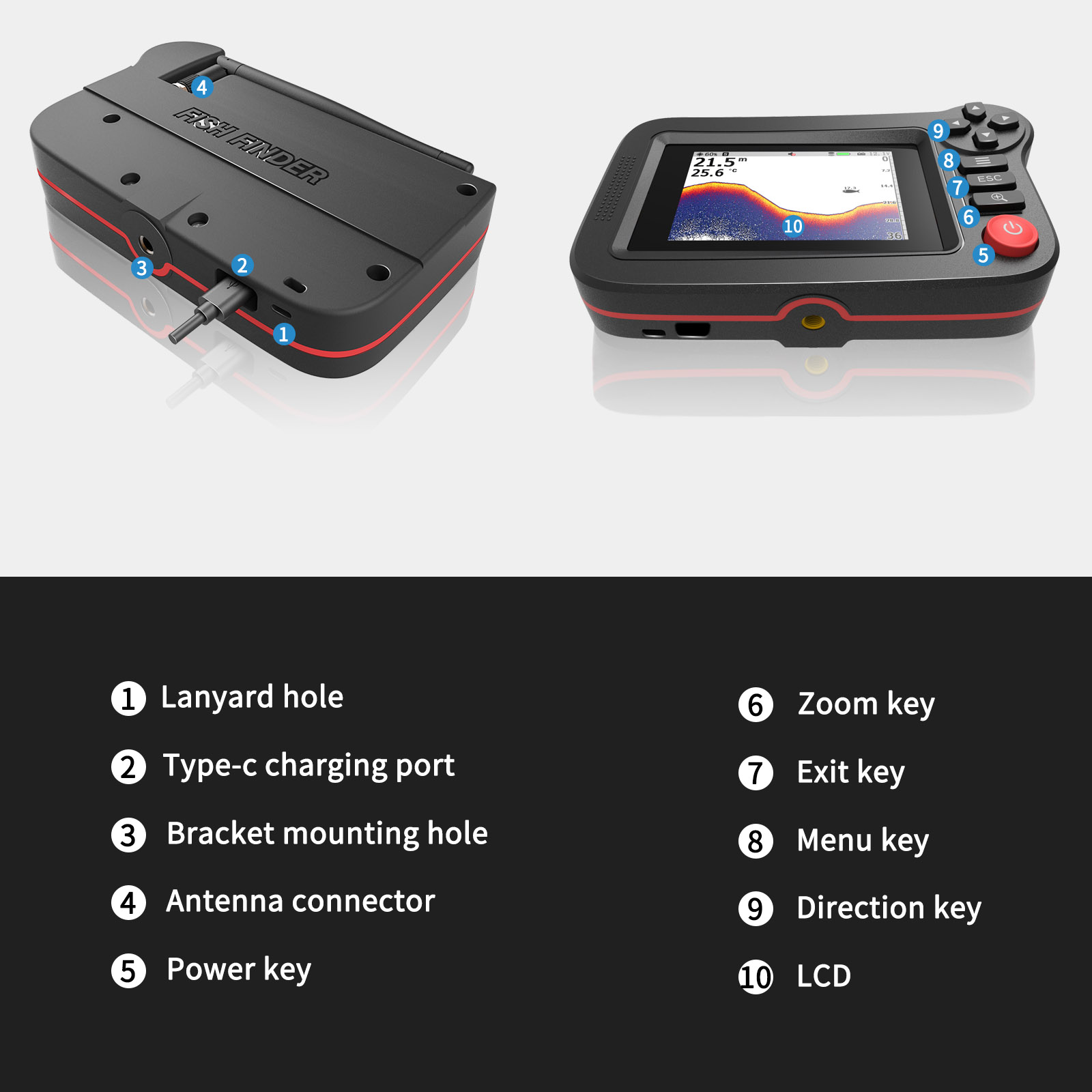 FindFish 200 متر المحمولة صياد - مراجعة Fish Finder Transducer وسعره
