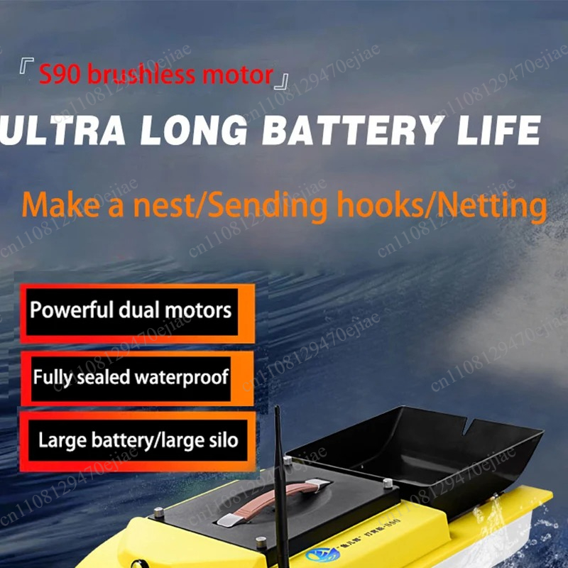 قارب طعم S90 يعمل بالتحكم عن ب - مراجعة Fish Finder Gps وسعره